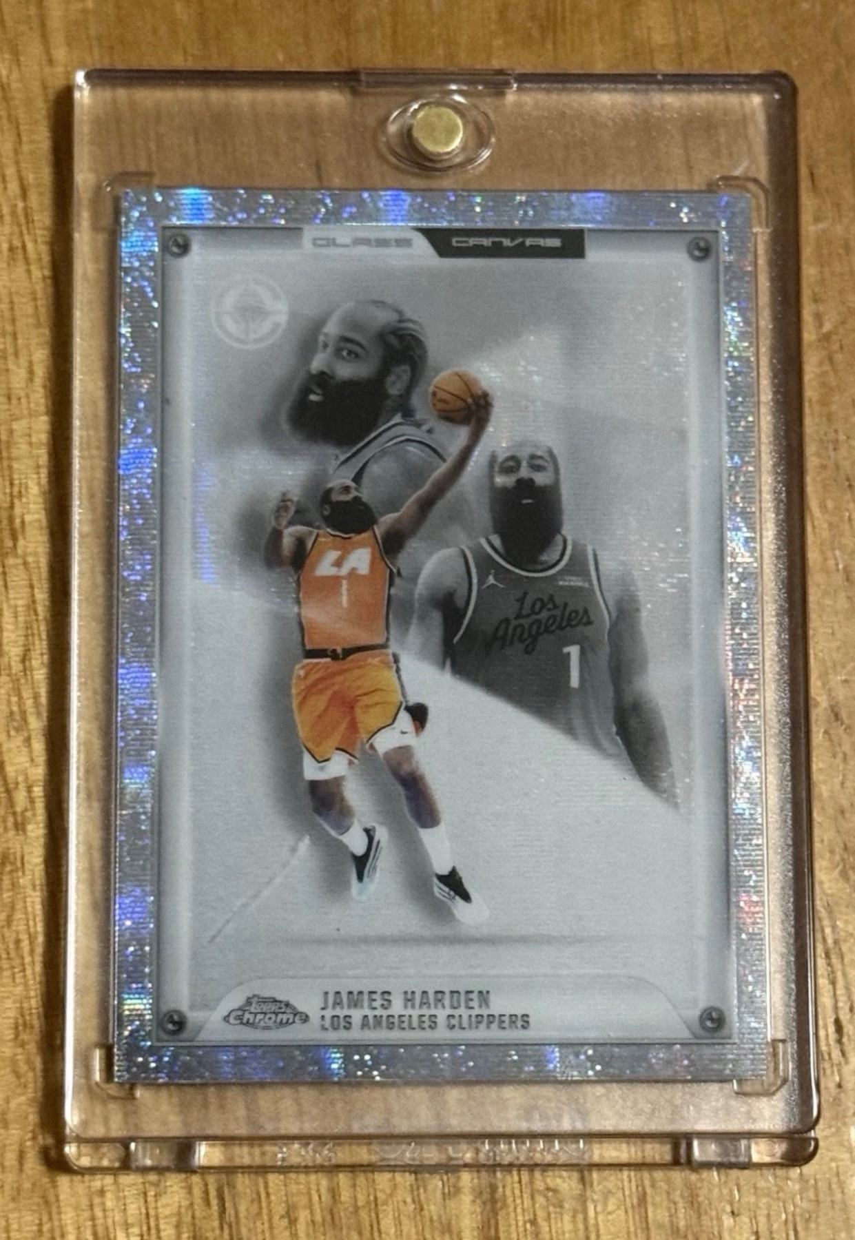 2025-26 Topps Chrome Update James Harden Glass Canvas