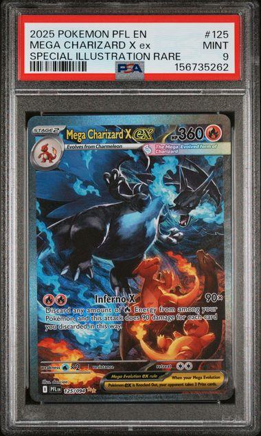 2025 Pokemon Mega Charizard Phantasmal Flames PSA 10