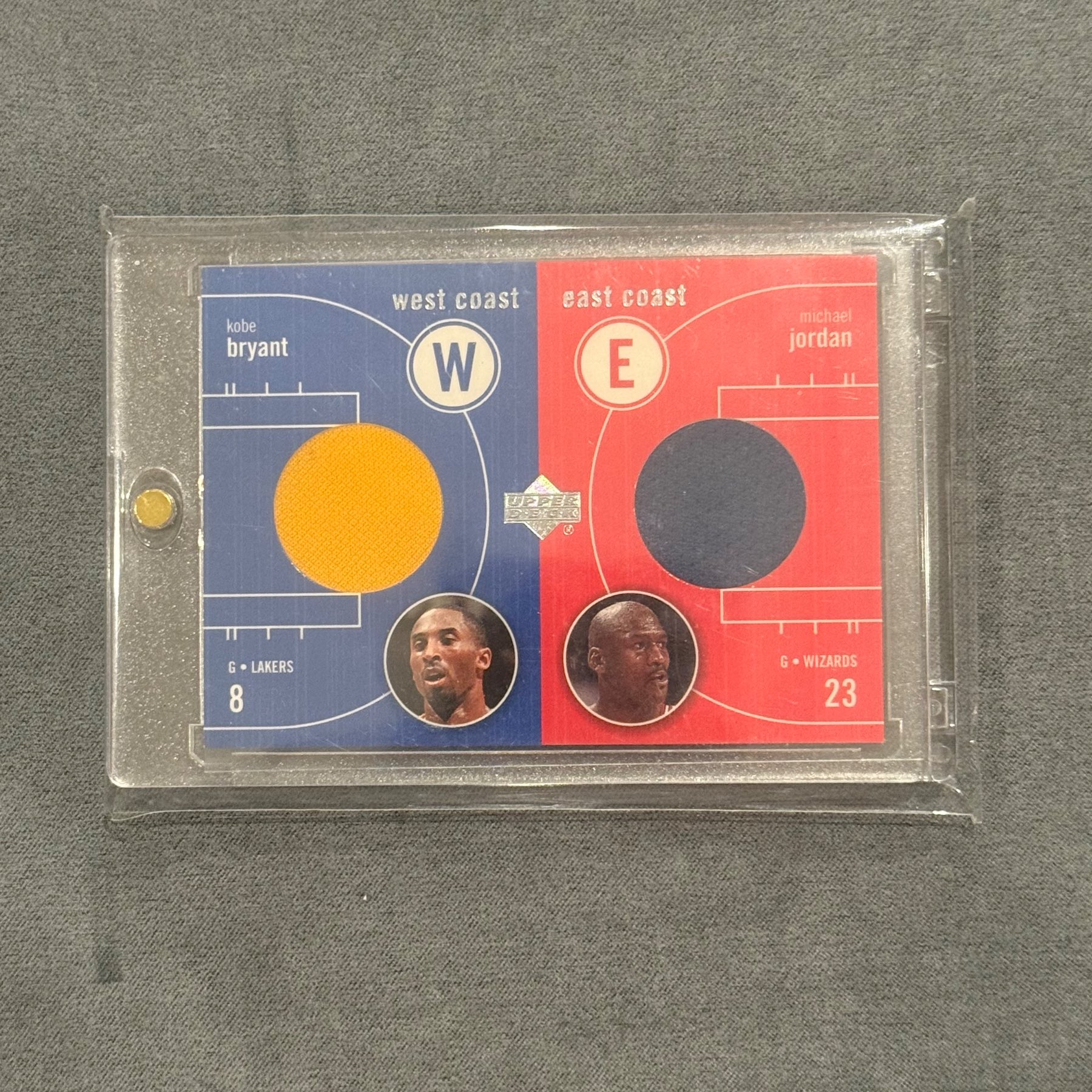 2003 Upper Deck Kobe Bryant & Michael Jordan dual game-worn jersey